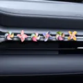 Cute car air vent spinner decorations, colorful pinwheel interior accessories for auto. - Rotating Windmill Family Set 6 Pcs