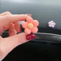 Leuke bloemvormige auto haak, oranje bloem ventilatieclip, mooie interieurdecoratie. - Oranje bloem met vijf bloemblaadjes - Ventilatierooster