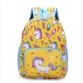 Cute cartoon kids backpack for kindergarten boys and girls, lovely unicorn pattern school bag. - Yellow Pony