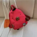 Roter Kord Mini Rucksack süßes Cartoon Tier Design kleiner Schulrucksack Freizeittasche - L / Rot