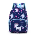 Kids cartoon unicorn backpack, dark blue school bag for kindergarten toddlers boys and girls. - Dark Blue Pony