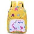 Cute cartoon unicorn children backpack yellow kindergarten school bag for kids boys girls - Unicorn Yellow