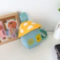 Süße Pilzhaus Kinder Umhängetasche, bunte Canvas Schultertasche für Jungen und Mädchen. - Grün