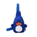 Sac de poitrine en nylon pour enfants, style canard mignon, sac bandoulière bleu décontracté. - Bleu
