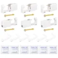 Kit de perforación de nariz desechable con tachuelas de cristal y toallitas de alcohol. - Estilo E (Aretes de Cristal Con Almohadilla de Alcohol)