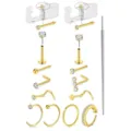Kit de pistola de perforacion corporal desechable con varios anillos de nariz y joyas. - Estilo C (Pistola Doble Con Lápiz Marcador)