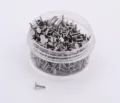 Stainless steel body piercing labret studs set in clear jar, ideal for tragus and ear. - Labret Stud / 50 Pieces/Pack (1.2x6mm)