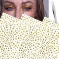 4Stk Y2K Festival Gesicht Strass Aufkleber DIY Augen Make-up Kristall Edelstein Schmuck - 4-teiliges Set / Gold Stil
