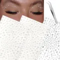4Stk. Gesicht Perlen Strass Aufkleber Festival DIY Augen Make-up Schmuck mit Pinzette - 4-teiliges Set / Weißer Perlenstil