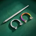 Σet piercing πεταλόυδας από ανοξείδωτο ατσάλι με λαμπερά κρυστάλλια ζιρκόνιο. - Σετ 3 Τεμαχίων (6mm) / Πολύχρωμο