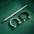 Set piercing petalo aponi apo anoikto atsali me zirkonia kai stafili eisagogis omorfo. - Σετ 3 Τεμαχίων (6mm) / Μαύρο