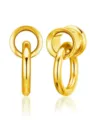 Gold Stainless Steel Ear Tunnel Expander with Hanging Hoop Piercing Jewelry Variant - 8mm / Gold