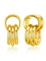 1 pair stainless steel ear weights tunnel gauges body piercing jewelry, gold fashion style - 12mm / Gold