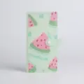 Bonito tarjetero de plástico esmerilado con diseño de sandía y mini álbum de fotos polaroid. - Sandía (240 ranuras para tarjetas)