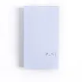 Detail shot of the cute purple card holder album, showing clean finish and cute face. - Purple