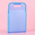 Cartellina a Fisarmonica Portatile A4, Organizer Documenti Viola Trasparente con Manico - Blu