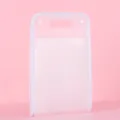 Cartella a soffietto in plastica opaca A4 con manico, borsa organizer per documenti. - Bianco