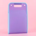 Portable A4 accordion folder with handle multi-layer expanding file organizer storage bag purple. - Purple