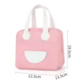 Roze Koreaanse stijl minimalistische studenten lunchtas geïsoleerde schattige tas met afmetingen - Roze
