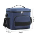 Draagbare geïsoleerde lunchtas grote capaciteit koeltas oxford stof warmtetas - Marineblauw