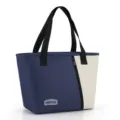 Color-blocked insulated lunch bag for women, thermal bento box tote for work and school. - Navy Blue - Color Block Zippered T-Shape Bag