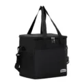 Black insulated cooler bag with handles and shoulder strap, portable camping lunch storage bag. - TG39 Large Black 12L