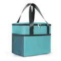 Turquoise geïsoleerde lunchtas, draagbare thermische koeltas met gaasvakken en ritsen. - TG31 meerblauw