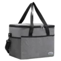 Grey insulated cooler bag oxford cloth lunch box storage bag for camping picnic travel outdoor use. - TG39 Extra Large Gray 22L