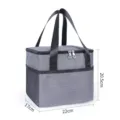 Grijze geïsoleerde lunchtas grote capaciteit draagbare bentobox voor studenten maaltijdbox. - TG31 grijs