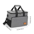 Grey cationic oxford cloth portable cooler bag for camping, lunch, and daily food storage. - L / Gray