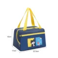 Insulated lunch bag for women and men, cute cartoon cat print thermal lunch box tote bag. - Small Navy Fishing Time