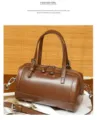 Elegante borsa a tracolla in pelle marrone da donna, borsa alla moda giornaliera. - 20*10*12 / Marrone