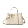 Borsa a secchiello minimalista in vera pelle per donna elegante borsa con tracolla regolabile. - Bianco Latte