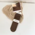 Solid color slouch socks for women, breathable cotton mid-tube socks, daily casual wear. - One Size / Flat Deep Coffee