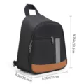 Zwarte bruine geïsoleerde lunch rugzak fiets tas variant met afmetingen 9.25x8.26x5.3 inch. - Zwart