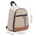 Beige geïsoleerde rugzak lunchtas, grote capaciteit thermische bentotas voor kantoor en reizen. - Khaki