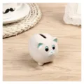Süße Keramik Katze Sparbüchse, dicker Kater Münzbehälter, Sparschwein für Kinder und Studenten. - 9*7.5*7cm / Blau