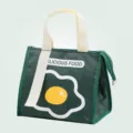 Geïsoleerde lunchtas voor studenten, draagbare donkergroene bento-tas met thermische voering. - Groen