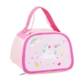 Leuke roze eenhoorn geïsoleerde lunchtas voor studenten, draagbare bento tas grote capaciteit. - Roze Regenboog Paard