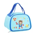 Blauwe Geïsoleerde Lunchtas met Schattige Cartoon Astronaut Beer voor Handige Bento Maaltijden. - Blauwe Ruimtebeer