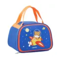 Leuke cartoon tijger geïsoleerde lunchtas voor kinderen, draagbare blauwe thermische tas. - Koningsblauwe ruimtetijger