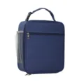 Blauwe geïsoleerde lunchtas met zijzak van gaas en handig vak met rits voor dagelijks. - Marineblauw