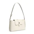 Borsa a tracolla minimalista in vera pelle bianco crema, elegante borsa da lavoro sotto braccio. - 26*7*15cm / Bianco Latte