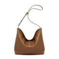 Borsa a Tracolla Hobo in Pelle Marrone Casual Quotidiano Commuting Stile Versatile - Colore caramello