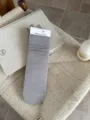 Premium solid color grey cotton slouch socks for women, cozy knit long socks for autumn daily wear. - One Size / Mocha