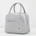 Grey waterproof insulated lunch bag thermal cooler tote bento handbag for office daily use - 600D Grey Bear Bag