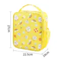 Cute yellow duck print lunch bag portable insulated bento box tote bag for students outdoor - Yellow