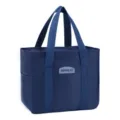 Waterdichte geisoleerde lunchtas voor kantoor draagbare grote bento tas met handvat - Marineblauw