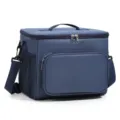 Blue Insulated Lunch Bag Portable Cooler Bento Bag Waterproof Picnic Food Storage Box - Navy Blue