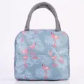 Waterproof insulated lunch bag with flamingo pattern portable cooler tote bag for daily use - Vibrant Flamingo